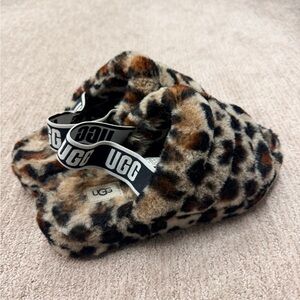 UGG Animal Print Fuzzy Slippers